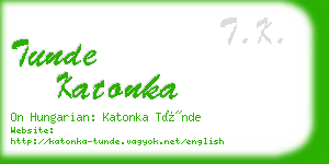 tunde katonka business card